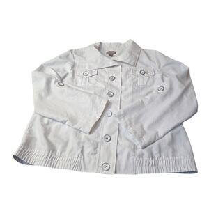 Chico's Sz 2 Whte Ladies‎ Coat Nwot